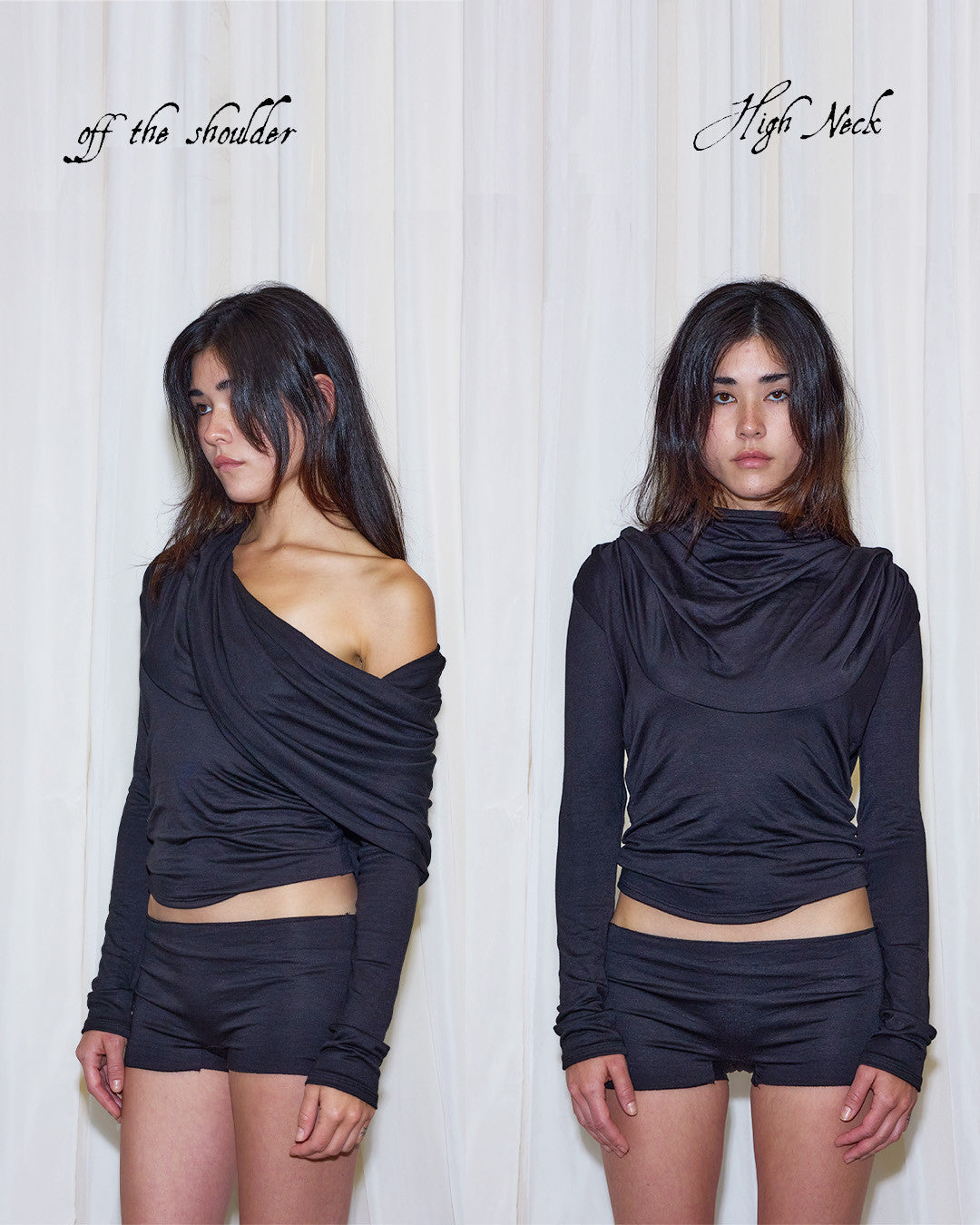 HOODED BLACK TOP