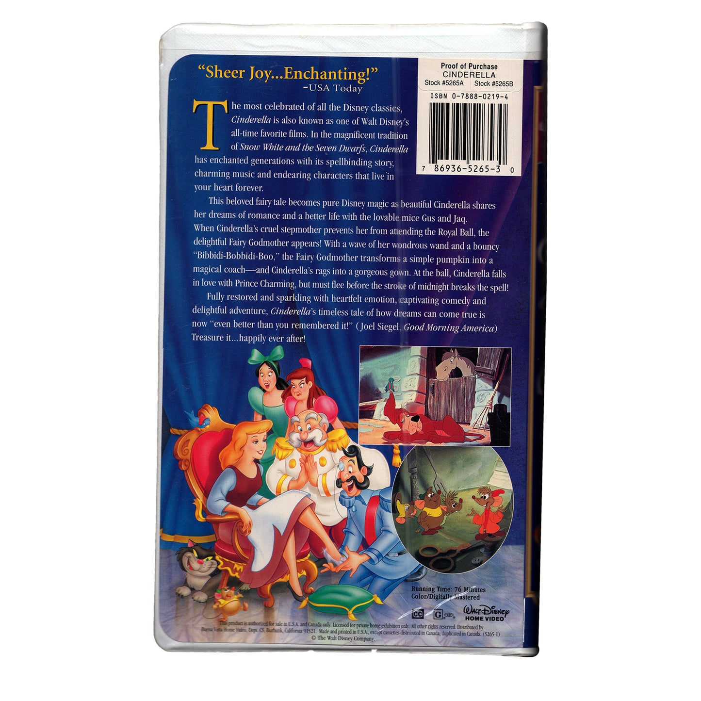 CINDERELLA VHS TAPE