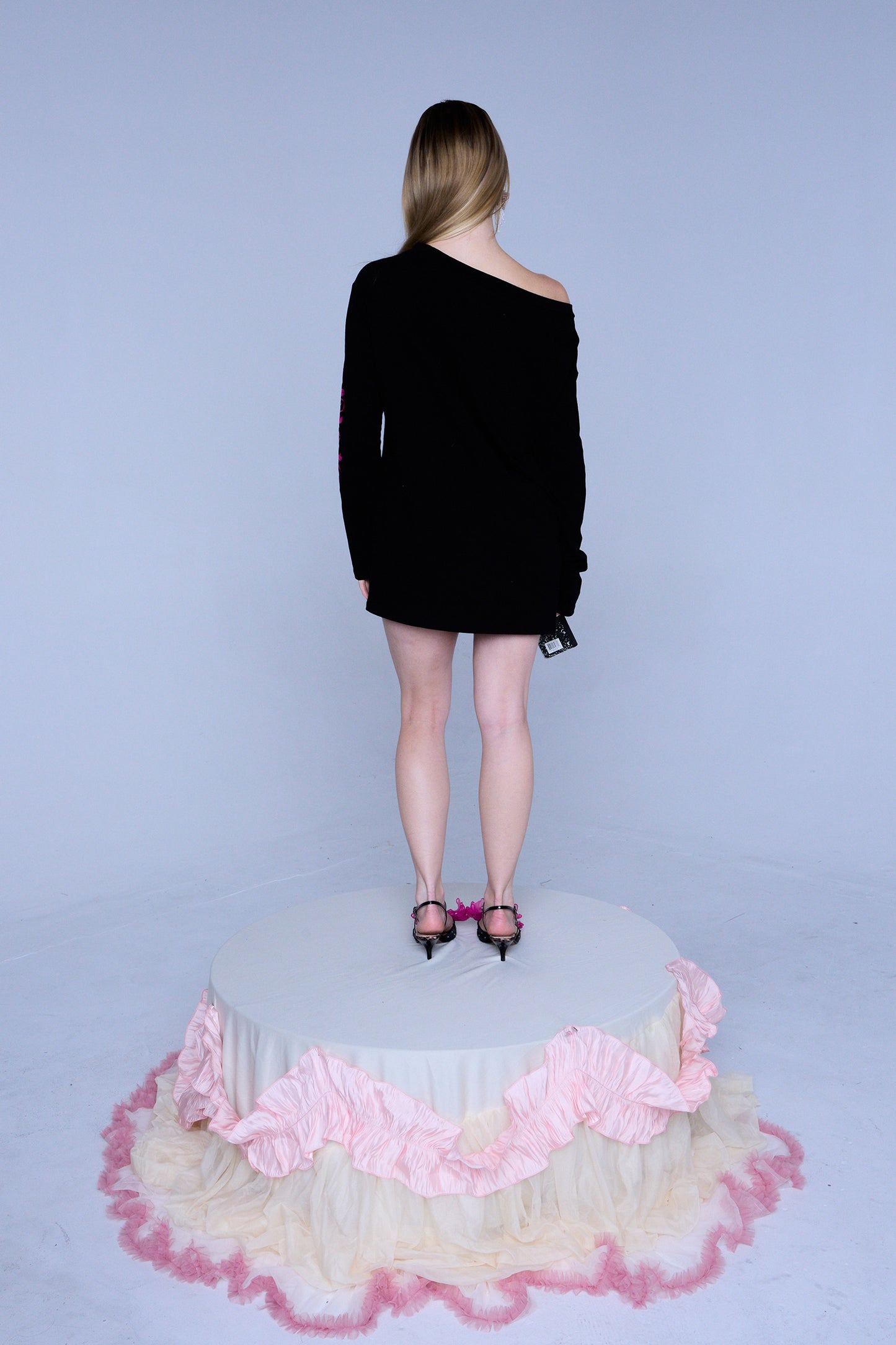 GOD T-SHIRT DRESS IN BLACK