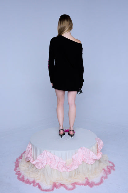 GOD T-SHIRT DRESS IN BLACK