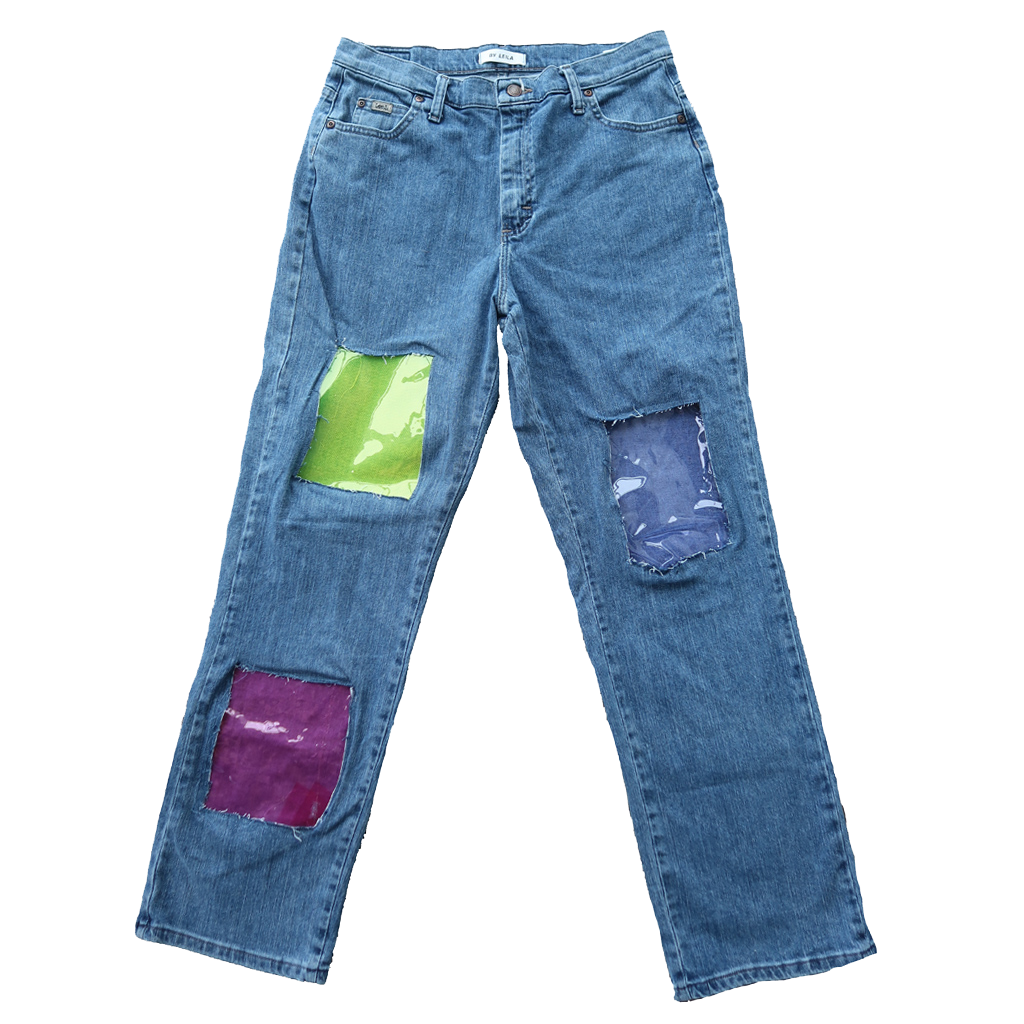 Vinyl Paneled Jeans
